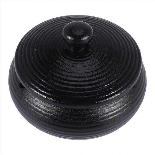 (Black）Ceramic Ashtray with Windproof Lid Compatible with Indoor Outdoor Use -Black 1