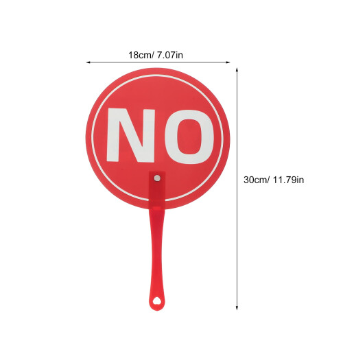 2Pcs Yes No Paddles Assorted Color Plastic Dry Erase Classroom Response Tools 1