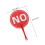 2Pcs Yes No Paddles Assorted Color Plastic Dry Erase Classroom Response Tools 5