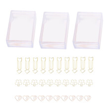 Gold Paper Clips30PCS Decorative Shape Clips Cute Arrowhead Heart Sakura Design Multi Function Metal File Clips Anti Electroplating Process Sturdy