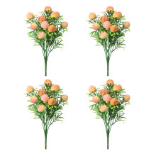 Faux Fruit Florals Display With Plastic Foam Materials-peach