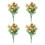 Faux Fruit Florals Display With Plastic Foam Materials-peach 1