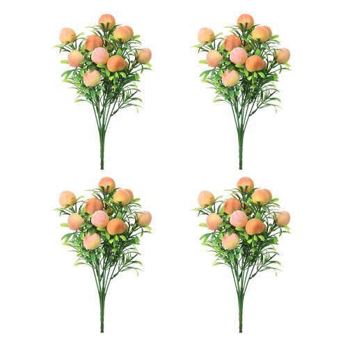 Faux Fruit Florals Display With Plastic Foam Materials-peach