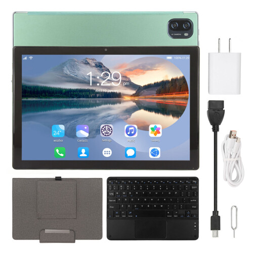 Tablet Android com design elegante, tela sensível ao toque de 10,1 polegadas, processador octa-core, 8 GB de RAM, 256 GB de ROM, bateria de 7000