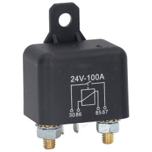 Relé de partida fácil de substituir, 100A DC24V, alta corrente, para cortadores de grama. Bobina de latão normalmente aberta. Boa condutividade
