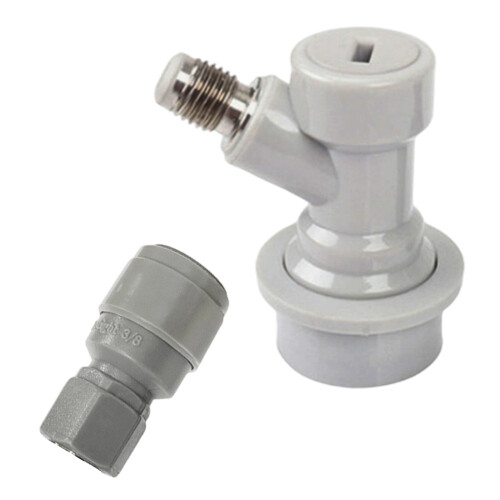 Quick Disconnect Couplers for DIY Beer Sodas Kegs Nonrust-Grey