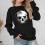 Κορίτσια casual oversized φούτερ με τσέπη και χαμηλωμένους ώμους 2