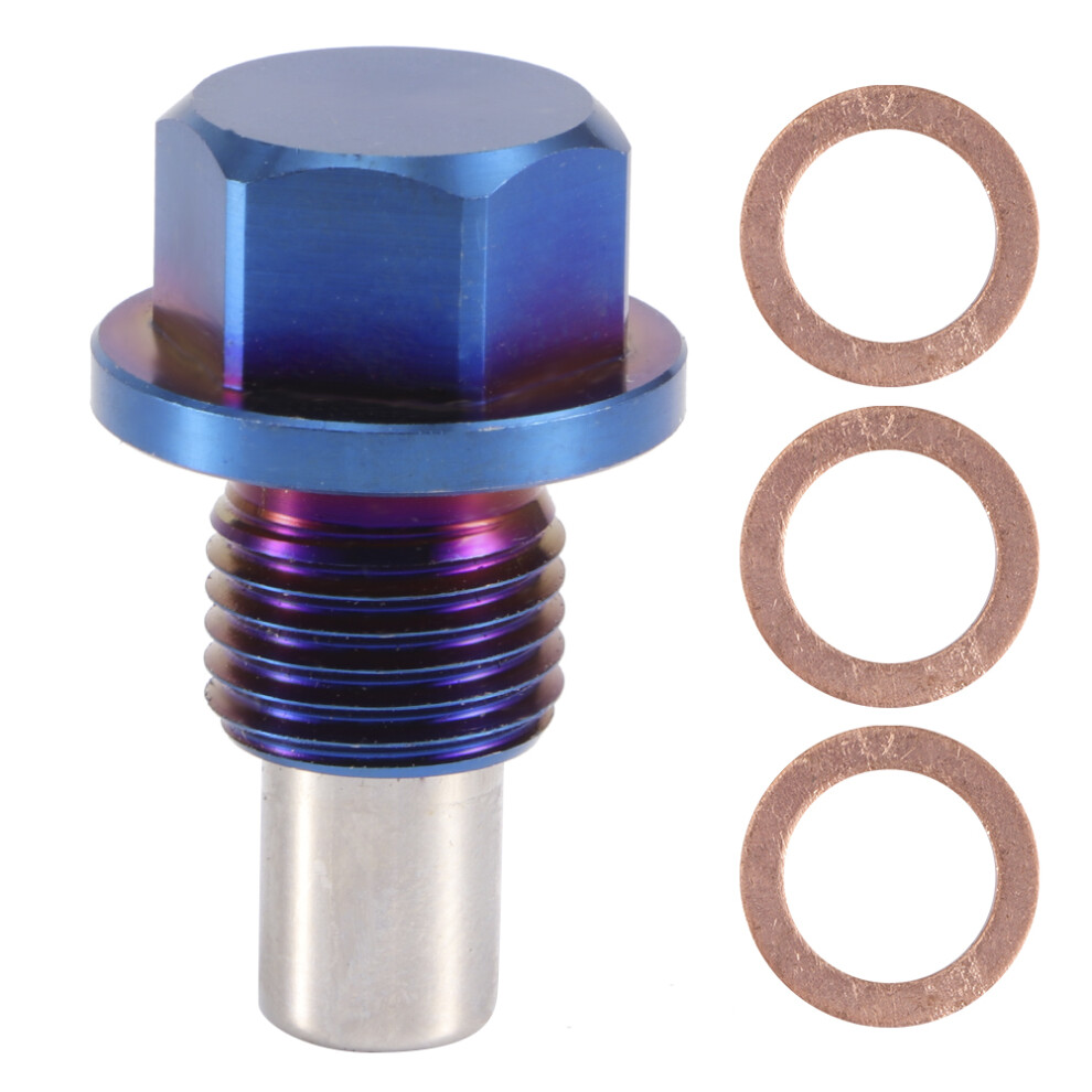 Anti Corrosion Magnetic Oil Drain Plug Engine Protection Neodymium Magnet Anodized Surface Aluminum Alloy Material Leak Free Easy Installation Bolt 9448483247825