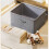 Large Gray Fabric Storage Boxes with Zipper – Stackable, Folded Garment Protection, Compatible with Standard Closet Shelving 4