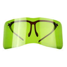 Heltäckande ansiktsskydd, omslutande design, bågar med speglar, bekväm passform, UV-skyddande glas, futuristiska solglasögon i ett stycke,