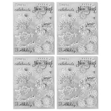 Flower Series Clear Stamp for Paper Crafting, Transparent Reusable Stamps for Scrapbooking and DIY Card Making, Creative Ornaments for Holiday and