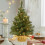 Pre-Lit Mini Christmas Tree with Warm White LEDs PVC PE 5