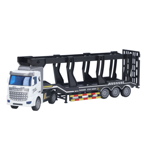 Educational Toy Transport Truck Set, Bright Light Alloy Model with Pull Back Function Highly Simulation Car Body Design Featuring Removable