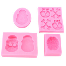 DIY FOOD Tools Halloween Skulls Silicone Mold With Safe Food-Grade Material And Versatile Applications Reusable Silicone Mold For Ideal Baking Molds