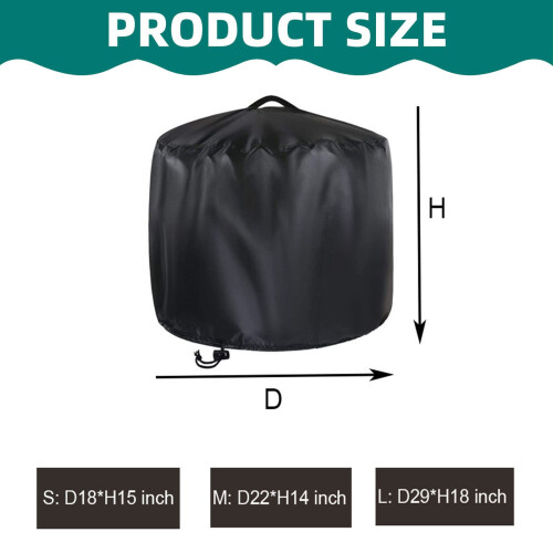1PC Waterproof Fire Pit Cover – Adjustable Drawstring, Windproof & UV-Resistant for Outdoor Patio Firepit Table 2