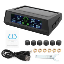 Kraftstoffsparendes Reifendruckkontrollsystem (TPMS) mit Solarladung, wasserdichten Sensoren, Farb-LCD-Display, Alarmmodi und Signalübertragung für