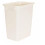 21 Quart Traditional Kitchen, Bathroom, and Office Rectangular Plastic Open Wastebasket Trash Can, Bisque (3 Pack) 2