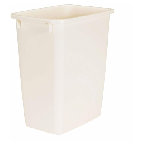 21 Quart Traditional Kitchen, Bathroom, and Office Rectangular Plastic Open Wastebasket Trash Can, Bisque (3 Pack) 1