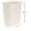 21 Quart Traditional Kitchen, Bathroom, and Office Rectangular Plastic Open Wastebasket Trash Can, Bisque (3 Pack) 3