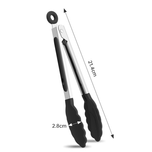 Λαβίδα BBQ 21,4cm, από ανοξείδωτο ατσάλι με άκρες από νάιλον υψηλής θερμοκρασίας, 1