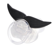 Chupete de silicona ortodóncico sin BPA con diseño de bigote, ideal para baby shower. Desarrollo oral natural, orificios de ventilación,
