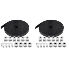 2set 5M GT2 Timing Belt 10mm 20 Teeth 5mm Bore Timing Pulley Wheel +20 Tooth Bore 5mm Idler Tensioner Spring Torsion