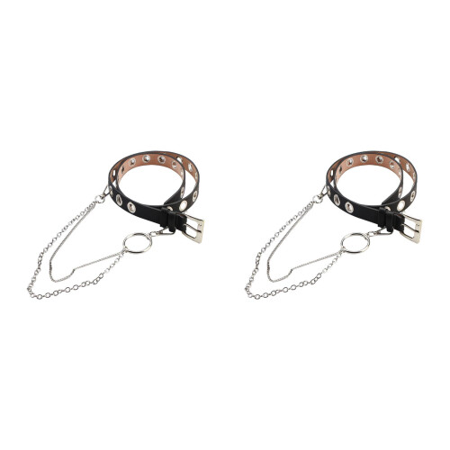 2Pièces Ceintures Mode PU Pour Taille Adaptées Jeans 1