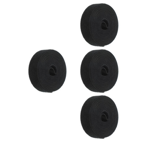 4Pièces Attaches Câbles Rouges Réutilisables Pour Organisation Maison 2
