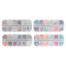 Fantasy Nail Glitter Powder, Color Changing Aurora Effect Halloween Nail Art Glitter Mixed Shape Nail Glitter Kit Premium Quality Non Irritating