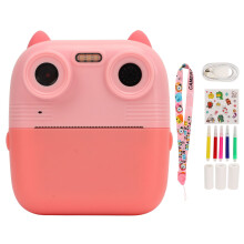 Kids Instant Print Camera HD Video Recording Adjustable Print Density Eye Protecting Screen Overheat Protection with Bluetooth Connectivity