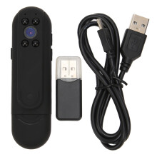 Mini Wearable Camcorder With HD1080P Resolution, Motion Detection Loop Recording Night Vision Wide Angle Rotating Lens Long Battery Life Dual Clip