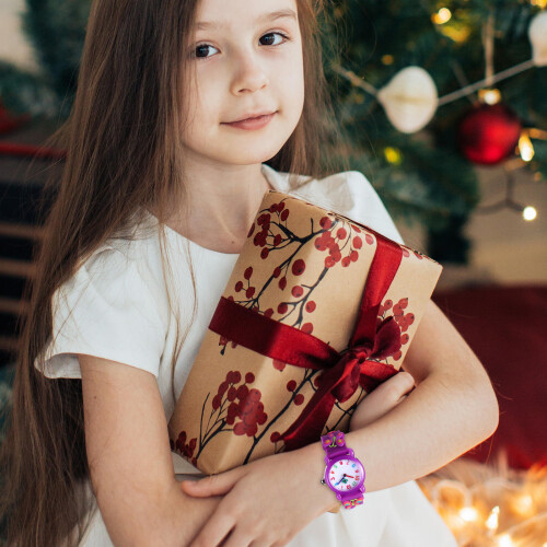 8Pièces Quartz Enfants 3D Bracelet Silicone Coloré 2