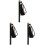 3Pièces Rangement Pour Bâtons D'encens Noir Élégant Bois 3