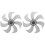 2Pièces Lames De Remplacement Ventilateur De Table 7 Pales Blanc Léger 2