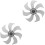 2Pièces Lames De Remplacement Ventilateur De Table 7 Pales Blanc Léger 3