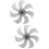 2Pièces Lames De Remplacement Ventilateur De Table 7 Pales Blanc Léger 7