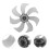 2Pièces Lames De Remplacement Ventilateur De Table 7 Pales Blanc Léger 9