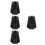 4Pièces Support Roue D'appartement Antidérapant Noir 8