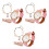 3Pièces Quartz Enfants Bracelet Accessoires Colorés 9
