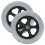 Stable Grey Rubber and Iron Wheelchair Front Wheels 2Pcs Easy Installation 3