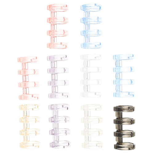 30Pièces Clips De Segmentés Quatre Trous En Plastique Assortis 1