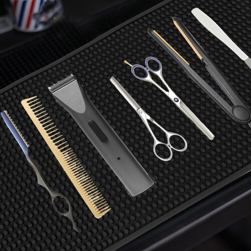 3Pièces Station Coiffure Résistant Chaleur Silicone Noir 2