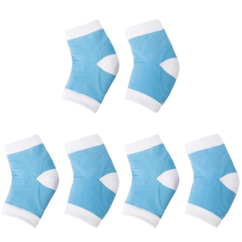 3Paires Talons Gel Nylon Hydratantes Blanches 2