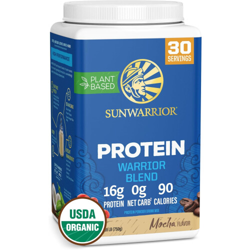 (750g) Sunwarrior Organic Plant-Based Protein Powder, Mocha