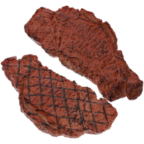 10Pièces Steak Décoratif Factice Marron Jeu Enfants Simulation 2