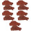 10Pièces Steak Décoratif Factice Marron Jeu Enfants Simulation 8