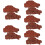 10Pièces Steak Décoratif Factice Marron Jeu Enfants Simulation 11