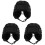 3Pièces Rembourrage Casque Rugby Supplémentaire Ajustable 4