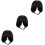 3Pièces Rembourrage Casque Rugby Supplémentaire Ajustable 6