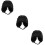 3Pièces Rembourrage Casque Rugby Supplémentaire Ajustable 10